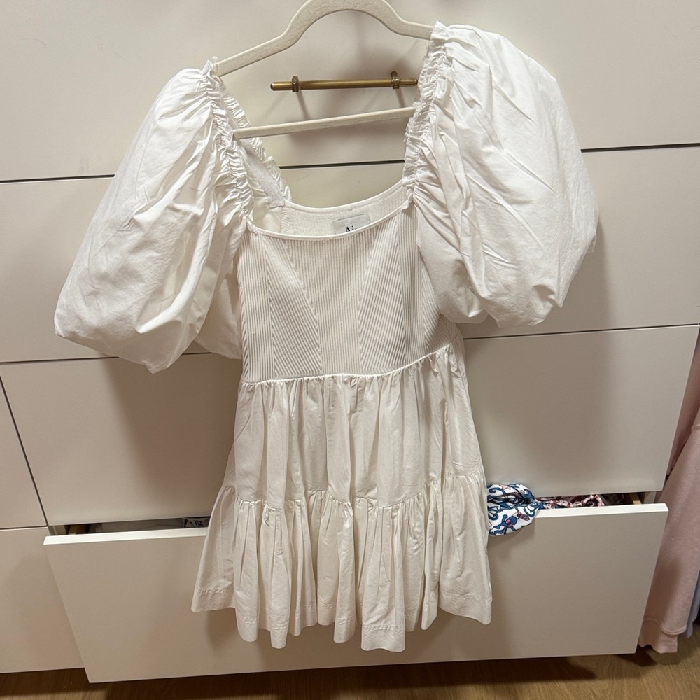 Aje Ivory Textured Knit Top